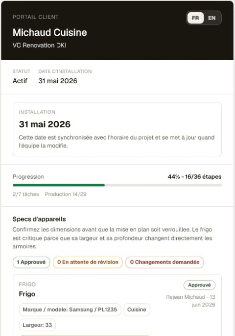 Ouvra client portal